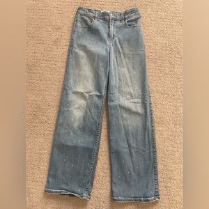 Women's Blue Jeans with Subtle Embellishments
